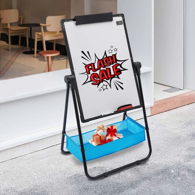 Portable U Stand Dry Erase Board Whiteboards w/Stand Height Adjustable 360°