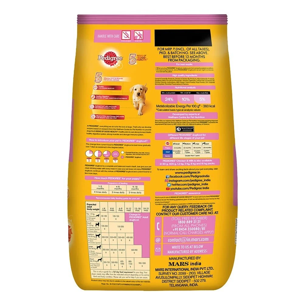 Pedigree Puppy Dry Dog Food Chicken Milk Flavour 10kg Pack eBay