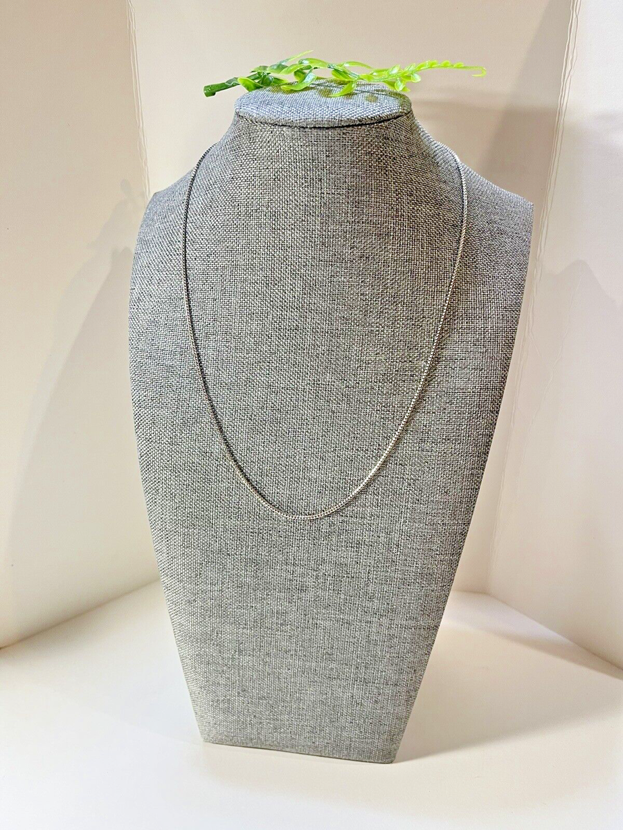 長いピアス18K white gold italy 750 18k White Gold Chain 18
