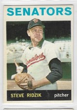 1964 Topps #92 STEVE RIDZIK Washington Senators (Excellent) **free shipping**