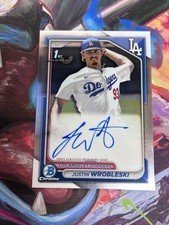 Topps 2024 Bowman Chrome Auto RC Justin Wrobleski Dodgers #CPA-JWR