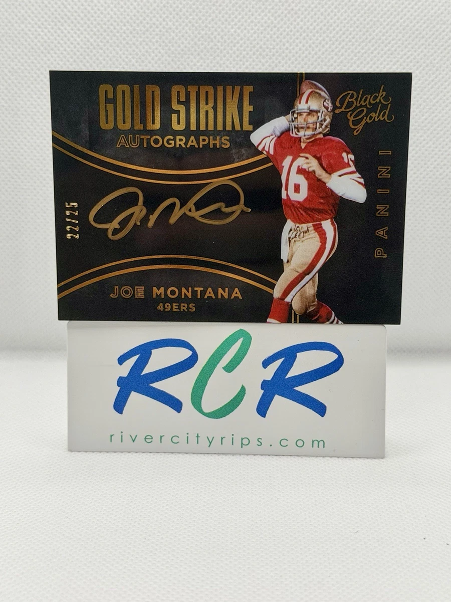 Panini Joe Montana Autographed Football Sports Trading Cards