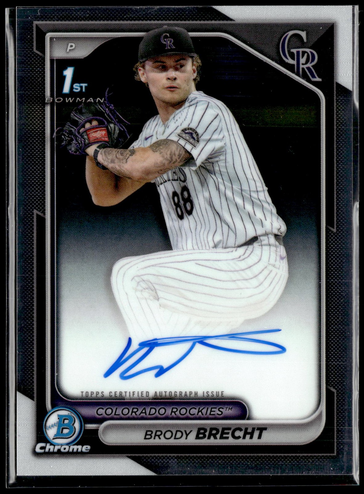 2024 Bowman Draft #CPA-BBR Brody Brecht Chrome Prospect Autographs