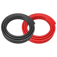 4 Gauge 25ft Black and 25ft RED Car Audio Power Ground Soft Touch Wire Cable