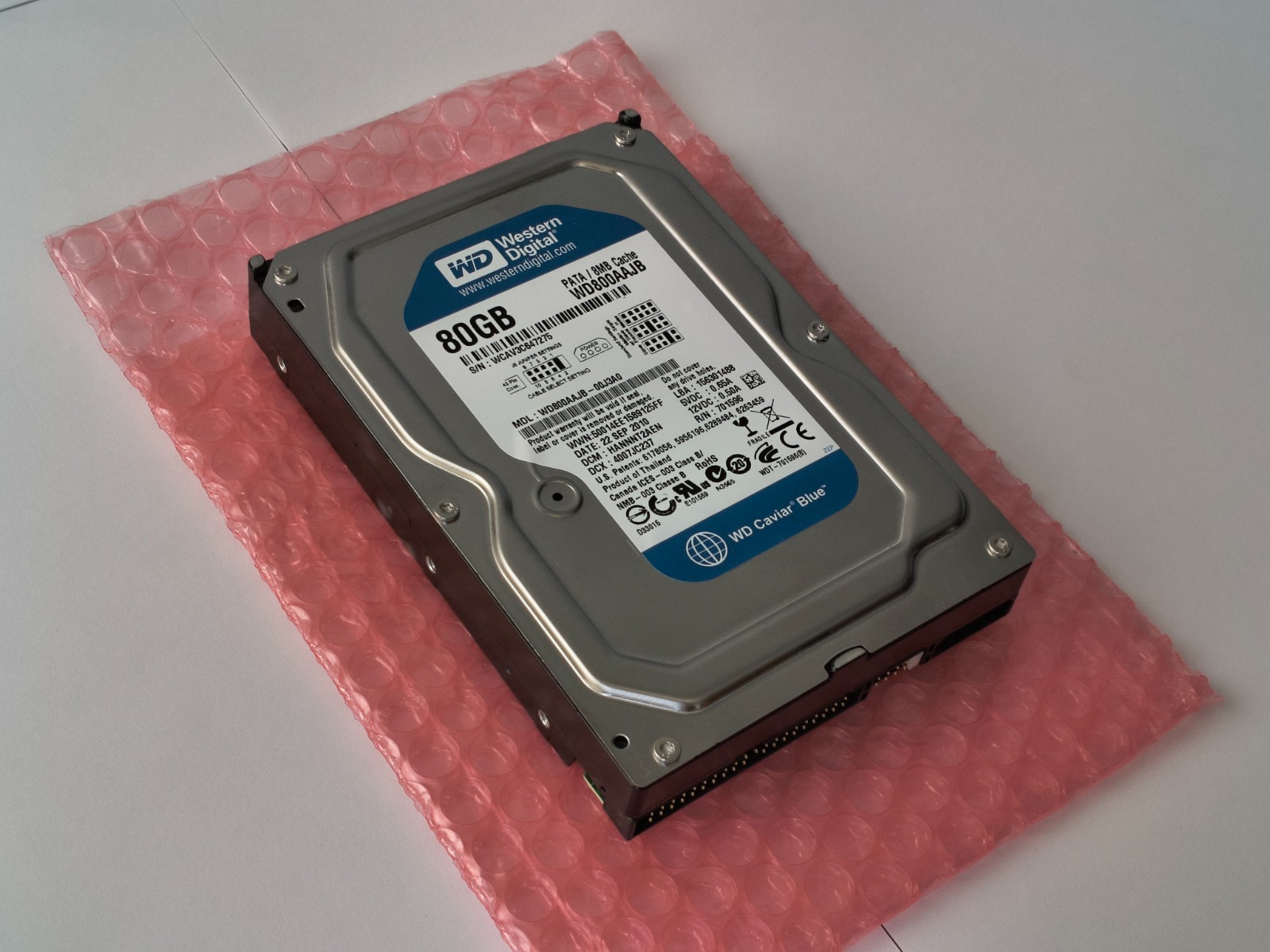 Hard Disk IDE 3,5" PATA 80GB WD Blue WD1600AAJB-00J3A0