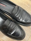Vintage 00s Prada Spazzolato Black Leather Penny Loafer Size 39 Women’s 8.5 — photo 10
