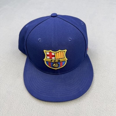 FC Barcelona Hat Cap Blue Snap Back Mens One Size Soccer FCB Nike True