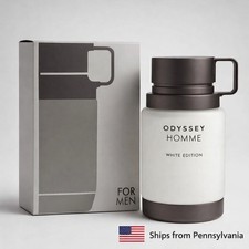 NEW Armaf Odyssey Homme White Edition Eau De Cologne Spray 3.4oz Men's Fragrance