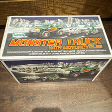 Hess Monster Truck with Motorcycles Boxed Toy Vehicle Set Lights & Sounds
