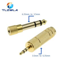 TRS Stereo Audio Headphone Adapter 6.35mm 1/4" Female to 3.5mm 1/8" Male Jack