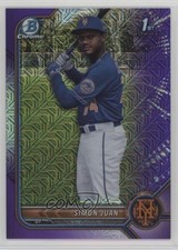 2022 Bowman Chrome Prospects Mega Box Purple Mojo Refractor /250 Simon Juan nr2
