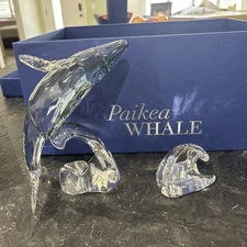 NIB Swarovski SCS 2012 Humpback Whale Paikea W/Plaque Signed Figurine #1095228