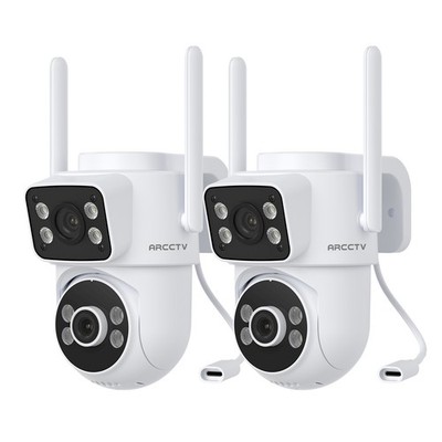 ARCCTV 4MP WiFi Dual Lens Security Camera Outdoor Wireless IP Home PTZ 360° View