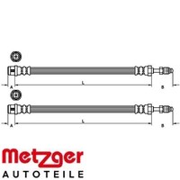 2X Bremsschlauch Metzger 4110120 2 BremsschläUche Rechts Links Vorne FüR VW