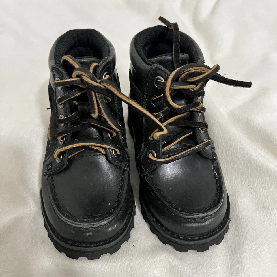 Timberland Botas de Asfalto Talla Niño 6 Negro Parte Superior Alta Impermeables Encaje Exterior Foto 3 de 4