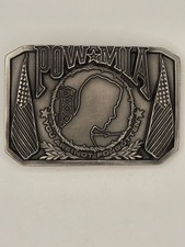 POW MIA Belt Buckle US Military Soldiers You Are Not Forgotten Vtg Bergamot