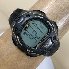 Timex Ironman Triathlon Men Sport 50 Lap Rubber Quartz Digital 43mm Watch 7 3/4"