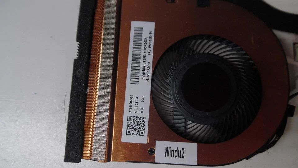 Genuine Lenovo ThinkPad T480 CPU Cooling Fan Heatsink 01ER499/01ER498 - Image 2 of 4