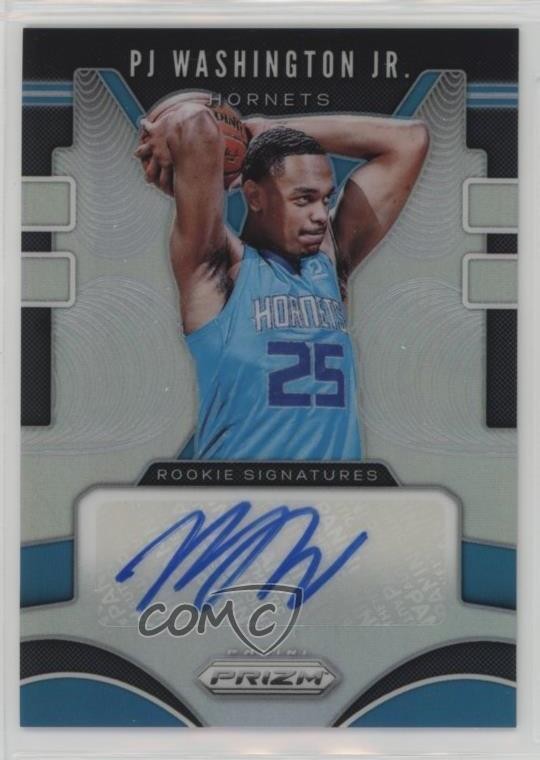 2019-20 Panini Prizm Rookie Signatures Silver PJ Washington Jr #RS-PJW Auto RC