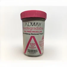 Almay Biodegradable Oil-Free Micellar Eye Makeup Remover Pads, 120 Ct