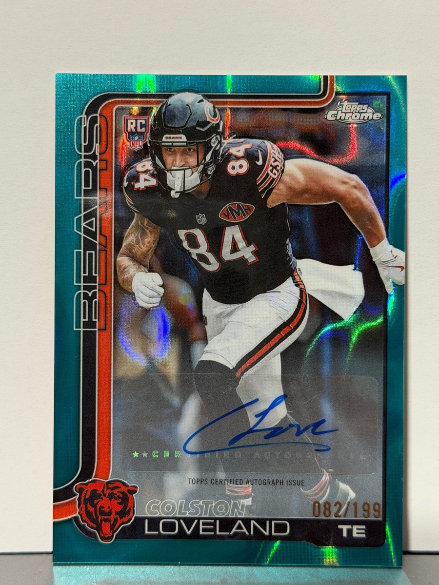 2025 Topps Chrome Colston Loveland Aqua Refractor Auto /199 RC