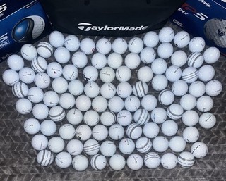 100 TAYLORMADE TP5 & TP5X USED GOLF BALLS GOOD TO FAIR COND PRACTICE SHAG PGA