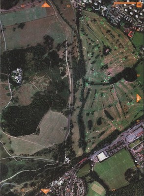 RICHMOND PARK TW10 SW15. White Lodge & Putney Vale Golfplatz 2000 alte Karte