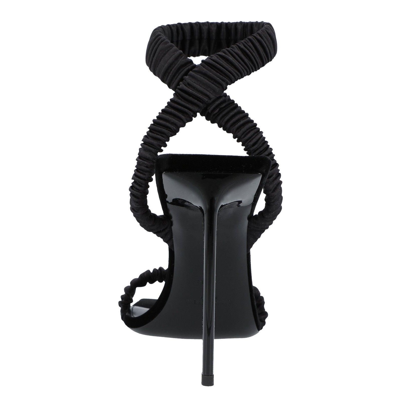 Saint Laurent Pam Sandali in crêpe di raso nero femmina nero 38.6