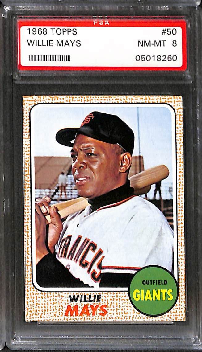 1968 TOPPS #50 Willie Mays PSA 8 NM-MT 05018260 view 1