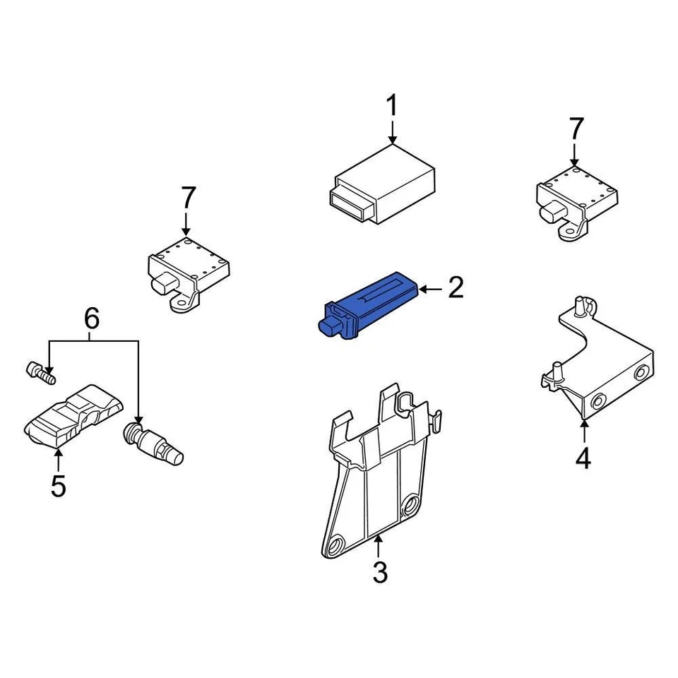 For BMW X5 07-11 BMW 36236771043 Tire Pressure Monitoring System TPMS Antenna Foto 3 de 4