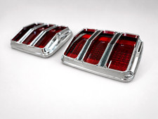 1964 1965 1966 Ford Mustang Tail Light Bezel Lens Kit 4pcs Lh Rh Chrome Plated