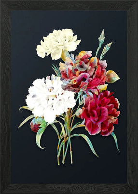 Vintage Nelke Blume gerahmtes Wandbild Poster Leinwanddruck Bild