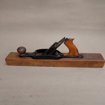 Vintage Wood Jointer Plane with Metal Fittings 20'' Sharp Stanley Iron