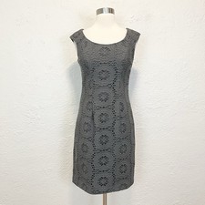 Adrianna Papell Dress Crochet Knit Gray size 2