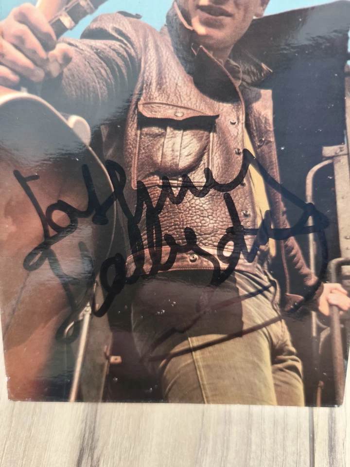 Autographe johnny hallyday An 60, Signature Ok, Dos Marque Collage Voir Photos - Photo 2/4