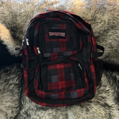 Trailmaker Classic 2 Pocket Backpack Flannel Red 14'' Classic
