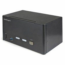 StarTech.com Switch Conmutador KVM de 2 Puertos DisplayPort 4K para 3 Monitores 