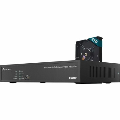 TP-Link VIGI 4 Channel PoE+ Network Video Recorder 2 TB HDD VIGINVR1004H4P2TB