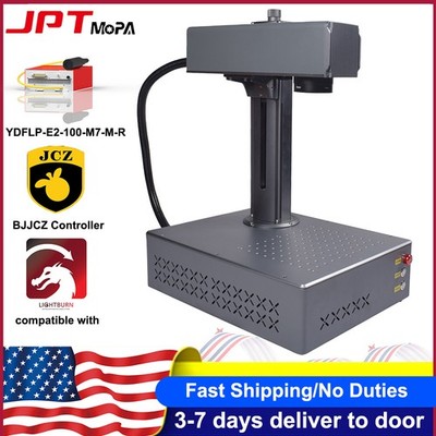 100W JPT Mopa Fiber Laser Engraver Auto Focus Marking Machine for Metal