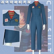 Mouthwashing Anya Cosplay Costume Jumpsuit Belt Shirt Hat Crew Anya Outfit New