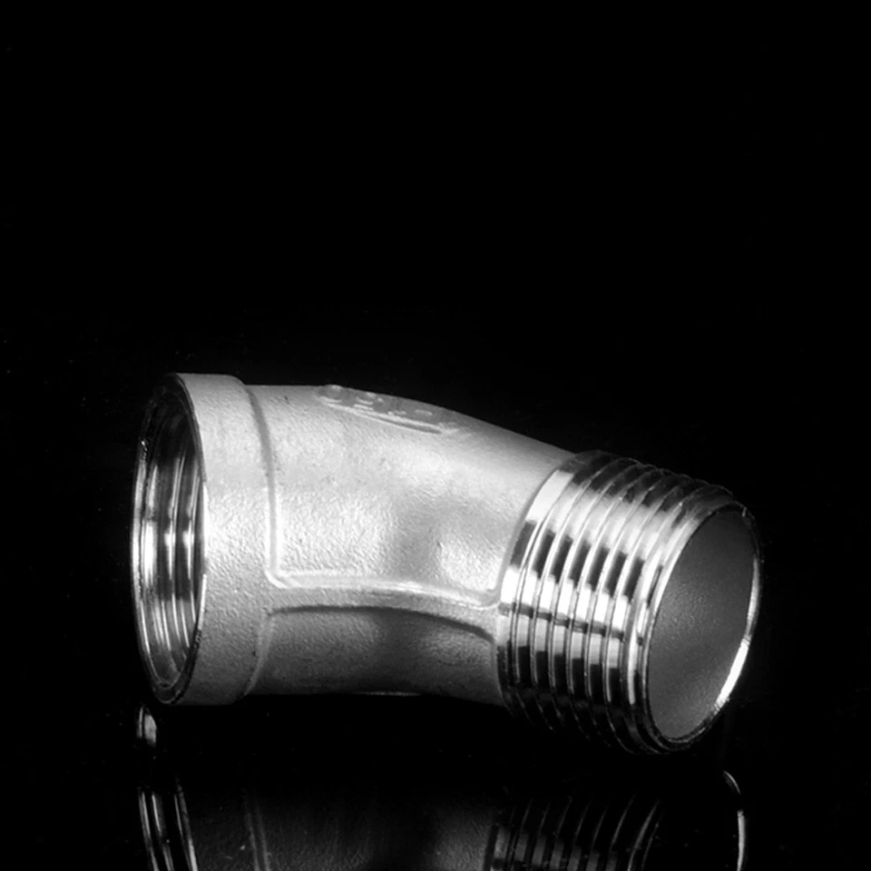 Elbow 45 Degree Male Female Stainless Steel Pipe Fitting BSP 1/8" - 4" Air Water - Image 4 of 4