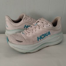 Women's Size 9 Hoka Bondi White Gray Mint Green Sneakers Running Walking Comfort