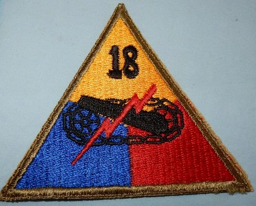 WW2 ERA 18th ARMORED DIVISION PATCH US MILITARY BADGE UNITED STATES WORLD WAR II