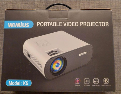 WiMiUS K5 Mini Beamer Portable LED Projector WiFi Bluetooth Full HD 7K Lumen