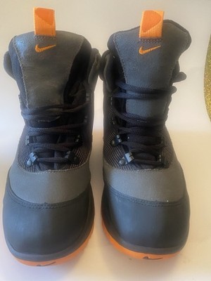 Nike Air Max Genome Low Top Lace-Up Sneakers Black/Gray/Orange DC9460-001