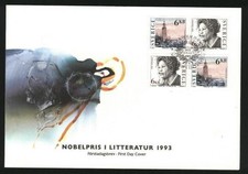 Sweden 1993. FDC Cachet  Nobel Prize Literature. Engrav. Sjooblom - Nazarkowski