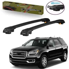 For GMC Acadia 2007–2016 Black Aluminium Roof Racks Cross Bars Open Box