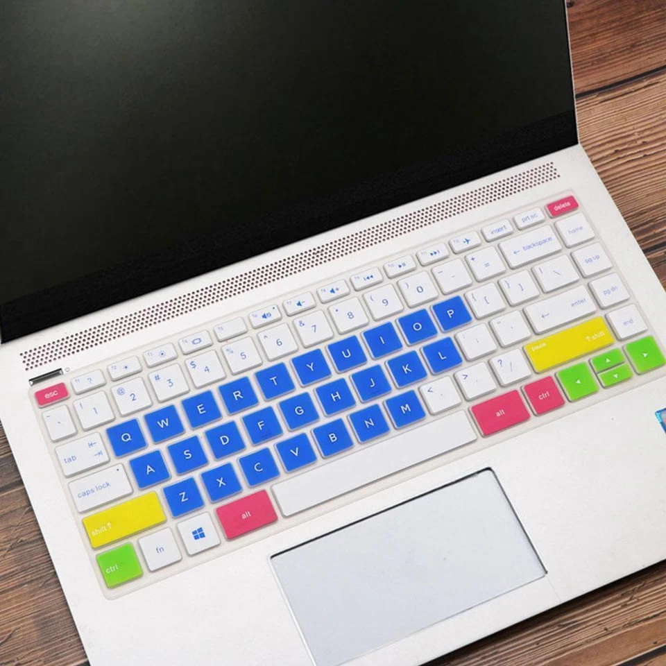 For HP Rainbow Color Block Good Mood Keyboard Cover Typing Skin Cushion L3J I4O2 - Image 2 of 4