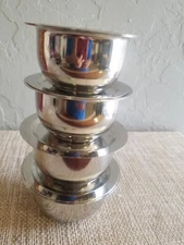 IKM Stainless Steel Serving Bowls with lid 4 pcs set