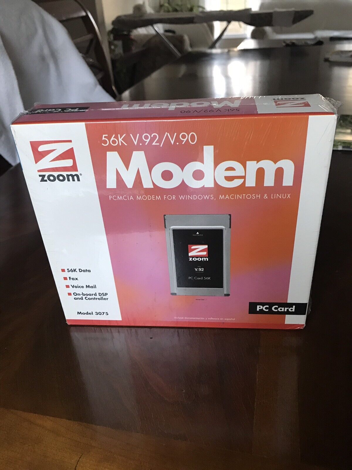 NEW SEALED ZOOM MODEM 3075 56K PC CARD V.92/V.90 Fax Voicemail DSP Controller